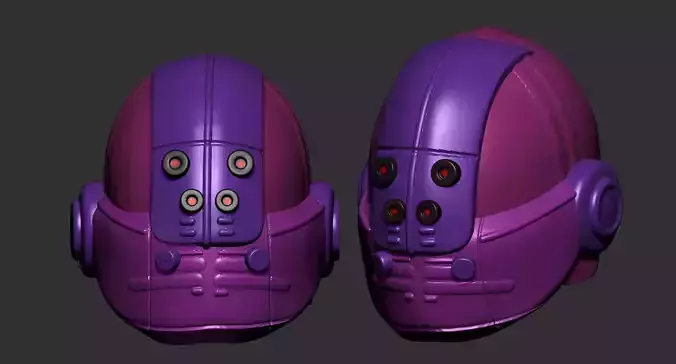 helmet high poly sculpt 3d printable ver 7 3D model