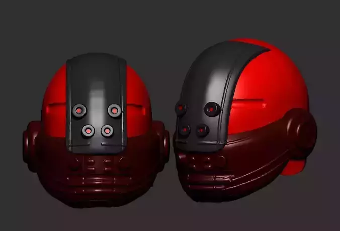 helmet high poly sculpt 3d printable ver 7 3D model