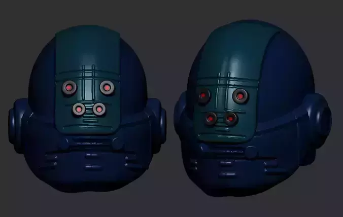 helmet high poly sculpt 3d printable ver 7 3D model