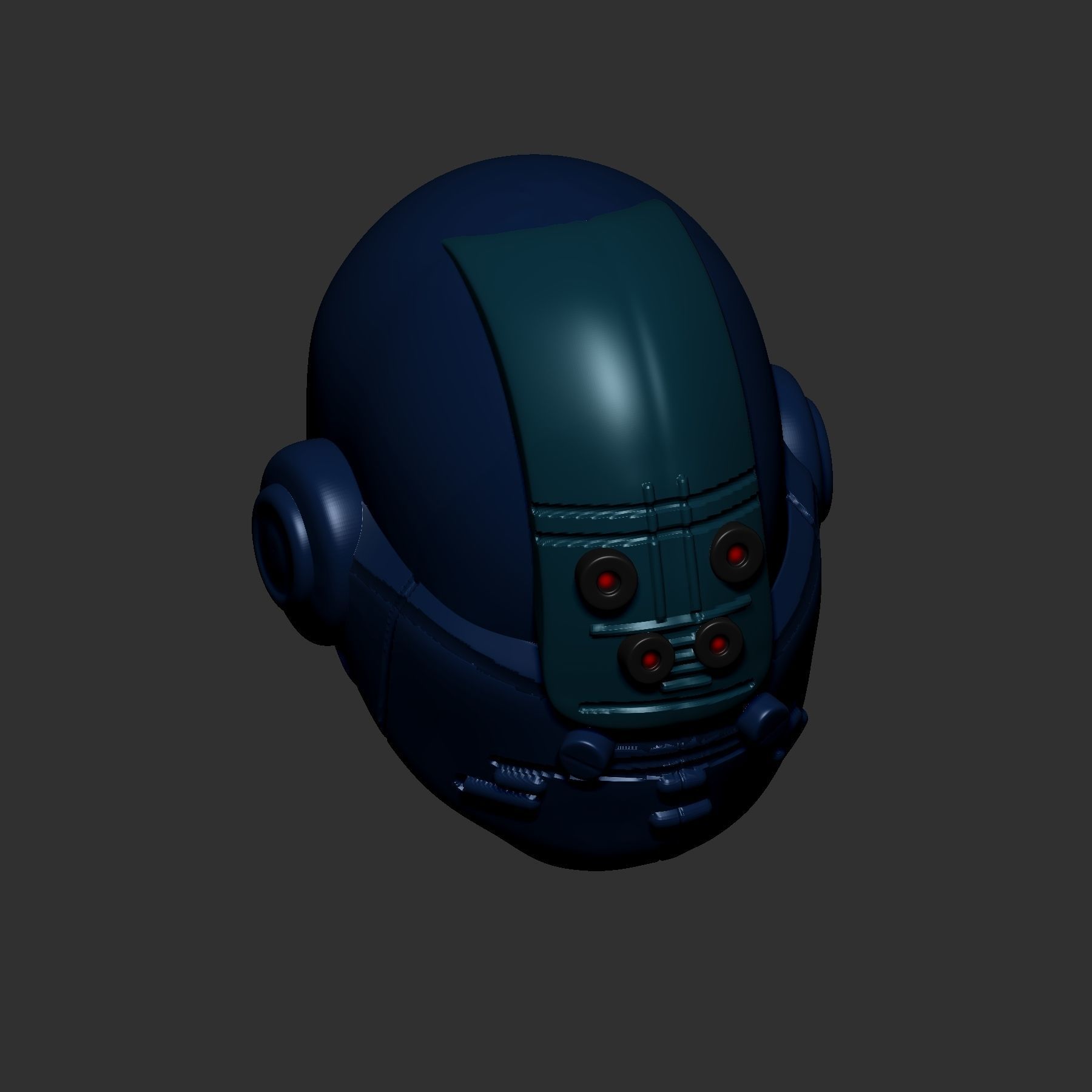 helmet high poly sculpt 3d printable ver 7 3D model 3D model_4