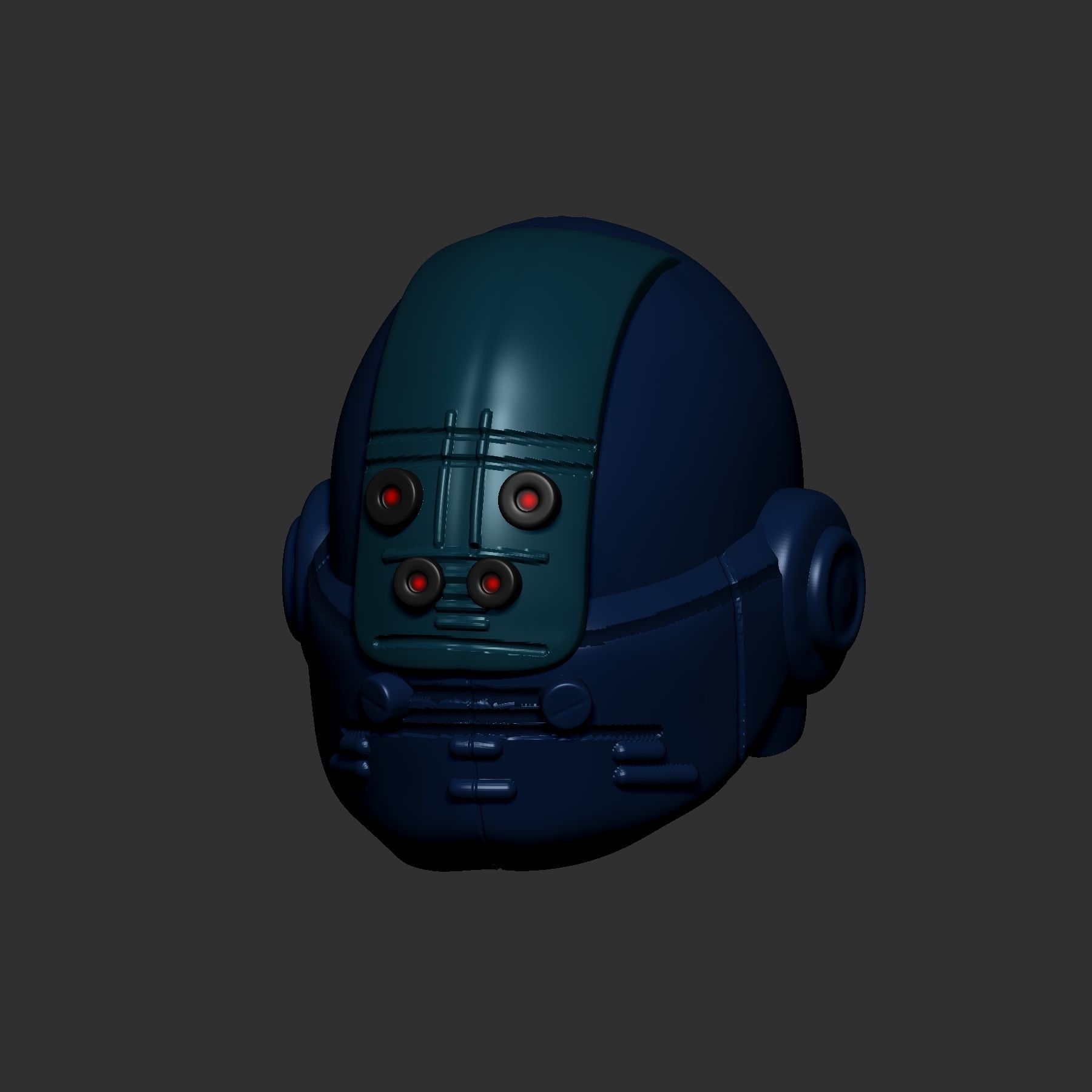 helmet high poly sculpt 3d printable ver 7 3D model 3D model_2