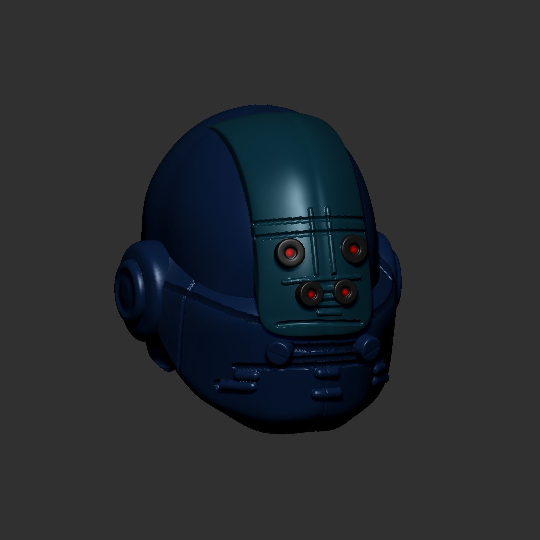 helmet high poly sculpt 3d printable ver 7 3D model 3D model_3