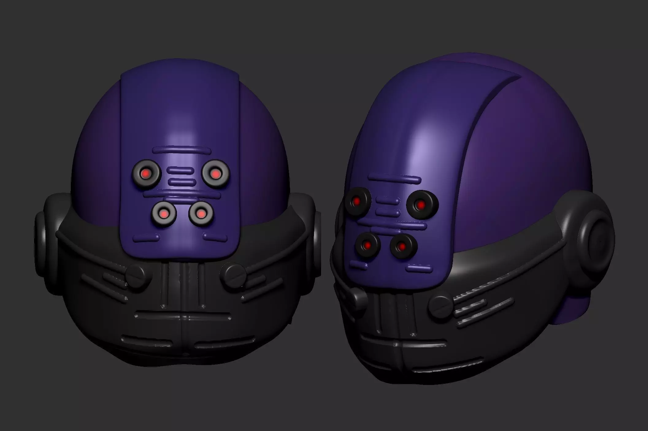 helmet high poly sculpt 3d printable ver 7 3D model 3D model