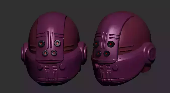 helmet high poly sculpt 3d printable ver 7 3D model