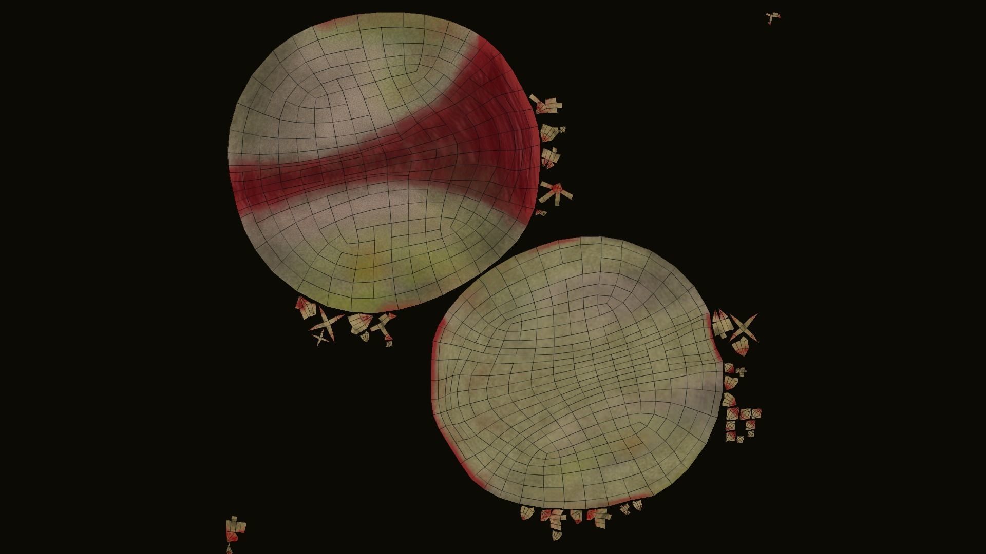 Fungus Undead - Terror Halloween Mask Low-poly 3D model_11