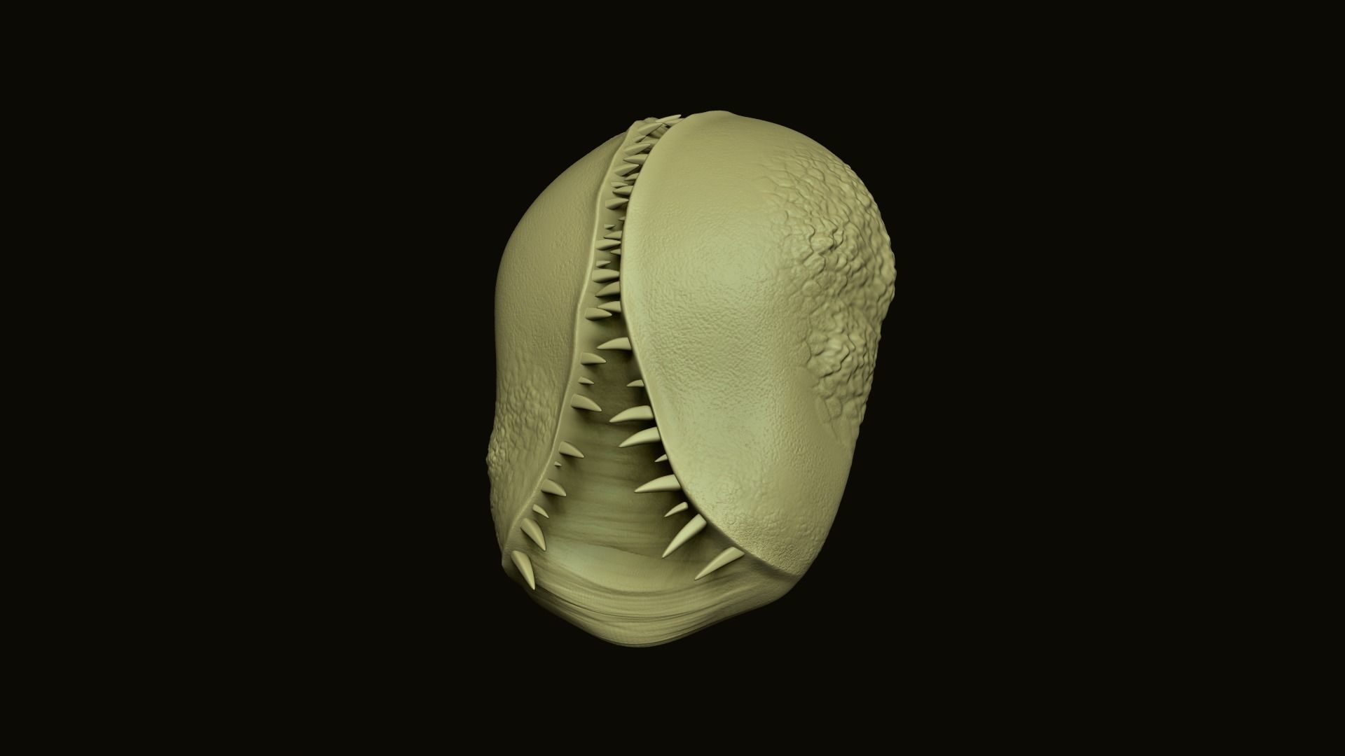 Fungus Undead - Terror Halloween Mask Low-poly 3D model_7