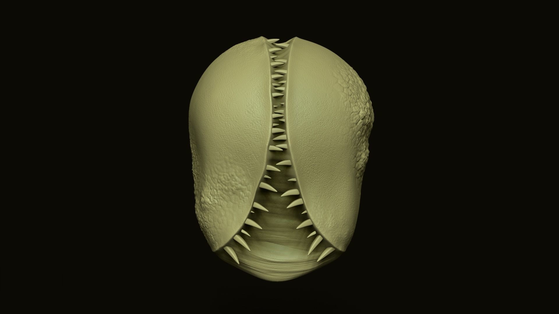 Fungus Undead - Terror Halloween Mask Low-poly 3D model_5