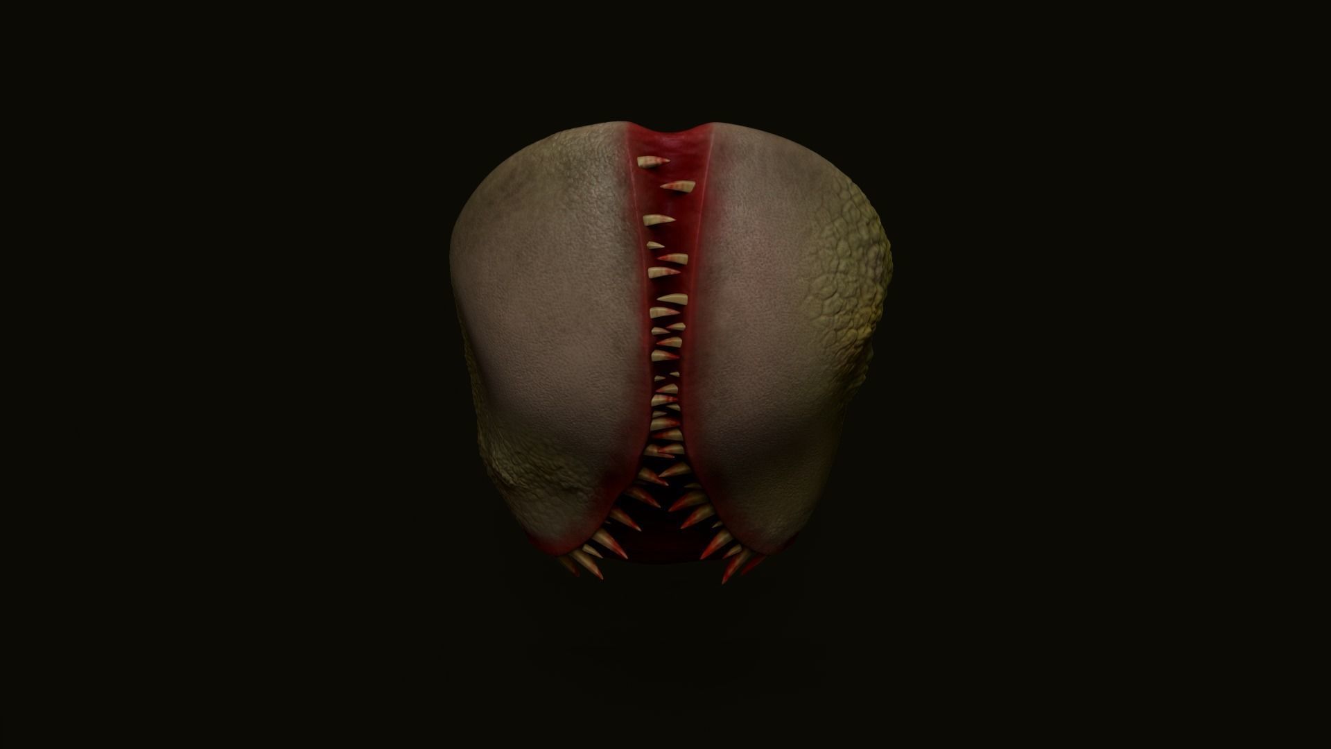 Fungus Undead - Terror Halloween Mask Low-poly 3D model_3