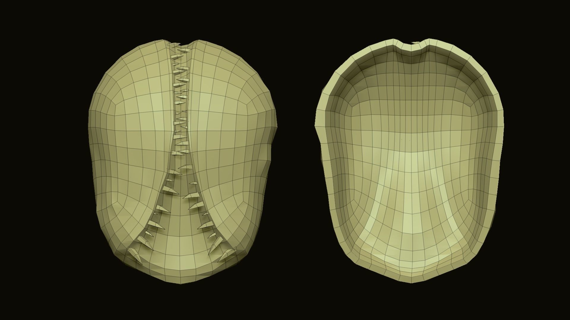 Fungus Undead - Terror Halloween Mask Low-poly 3D model_8