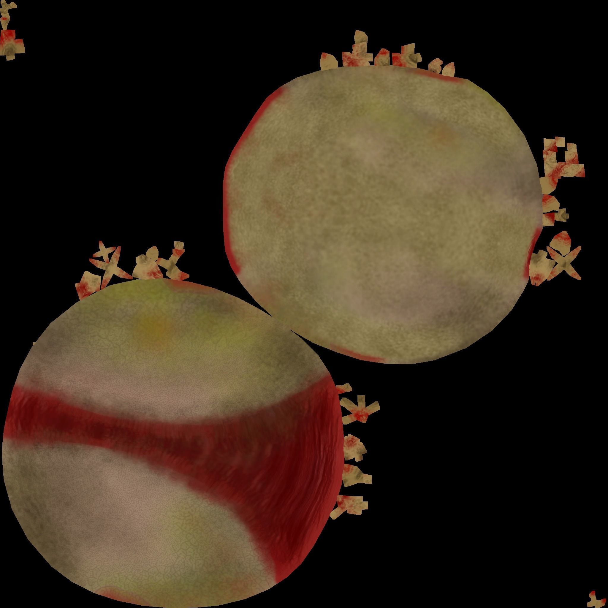 Fungus Undead - Terror Halloween Mask Low-poly 3D model_13