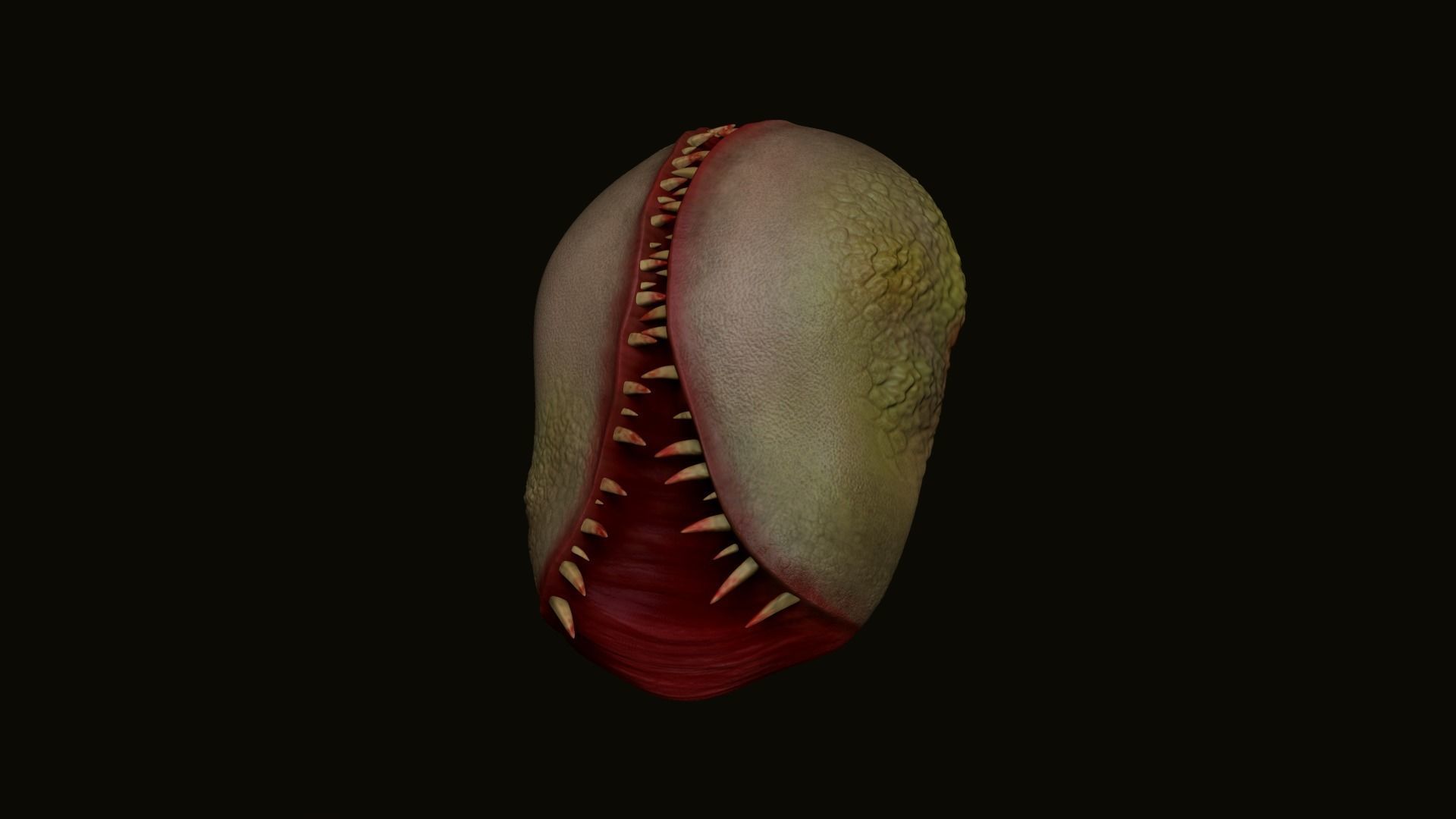 Fungus Undead - Terror Halloween Mask Low-poly 3D model_2