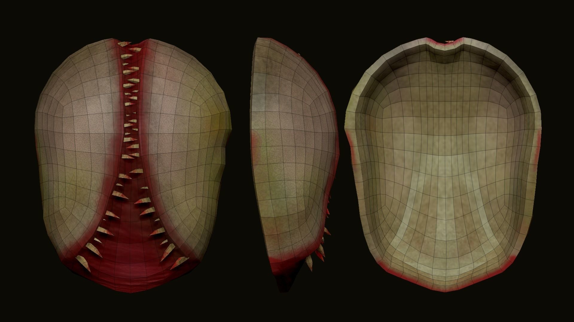 Fungus Undead - Terror Halloween Mask Low-poly 3D model_9