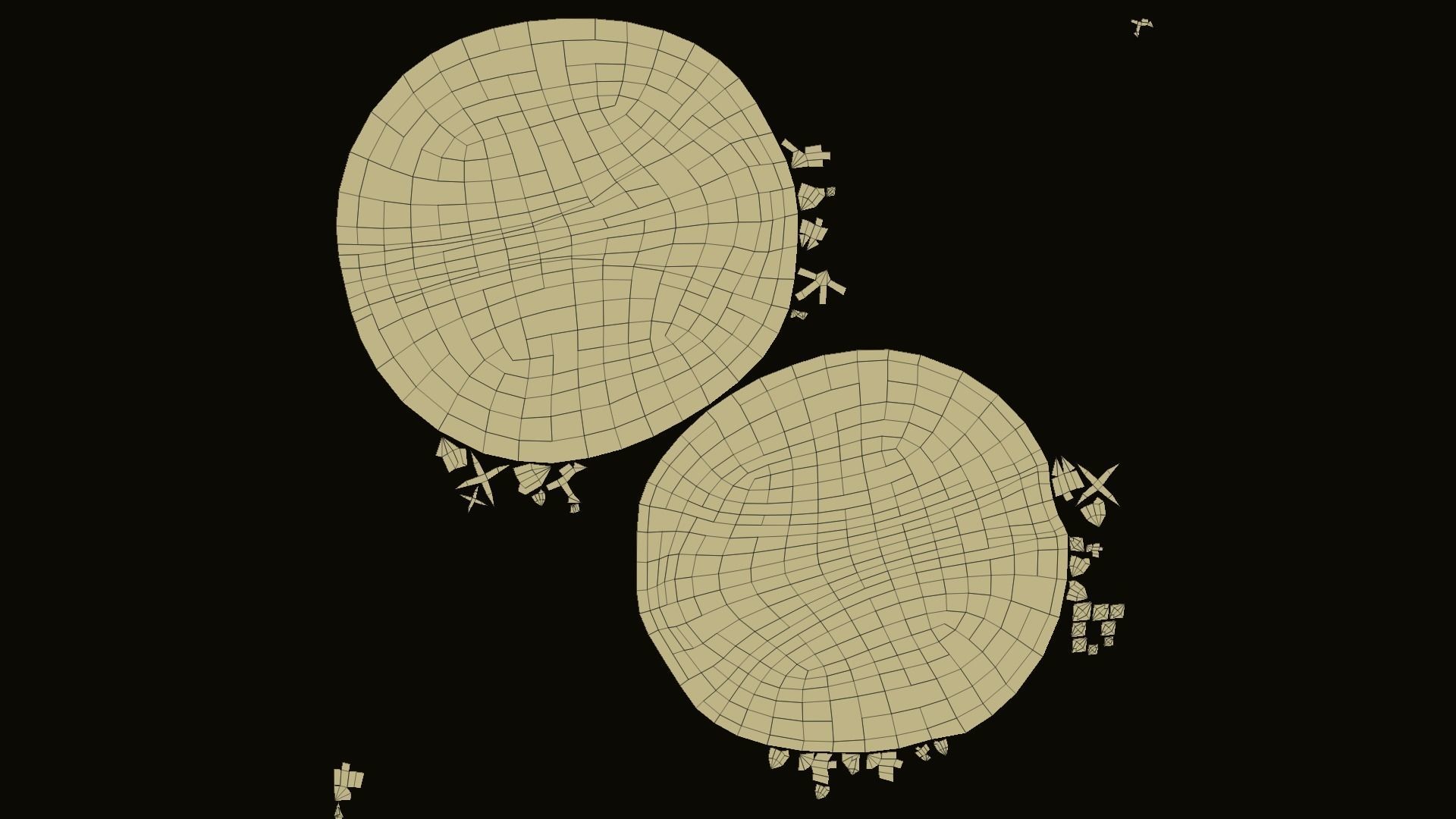 Fungus Undead - Terror Halloween Mask Low-poly 3D model_12