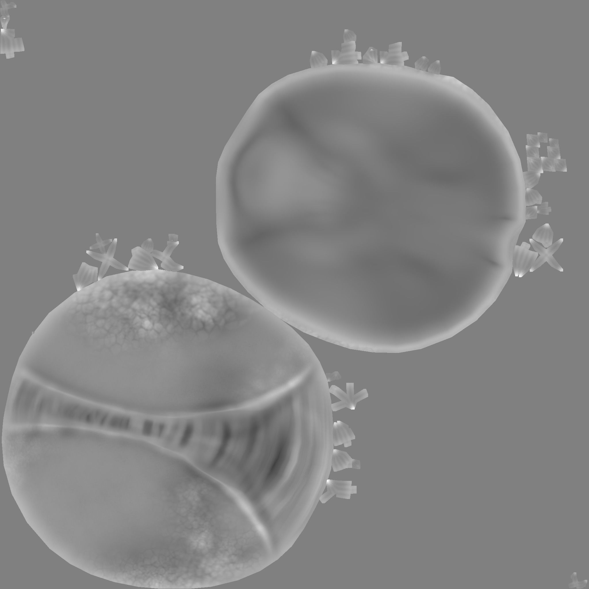 Fungus Undead - Terror Halloween Mask Low-poly 3D model_14