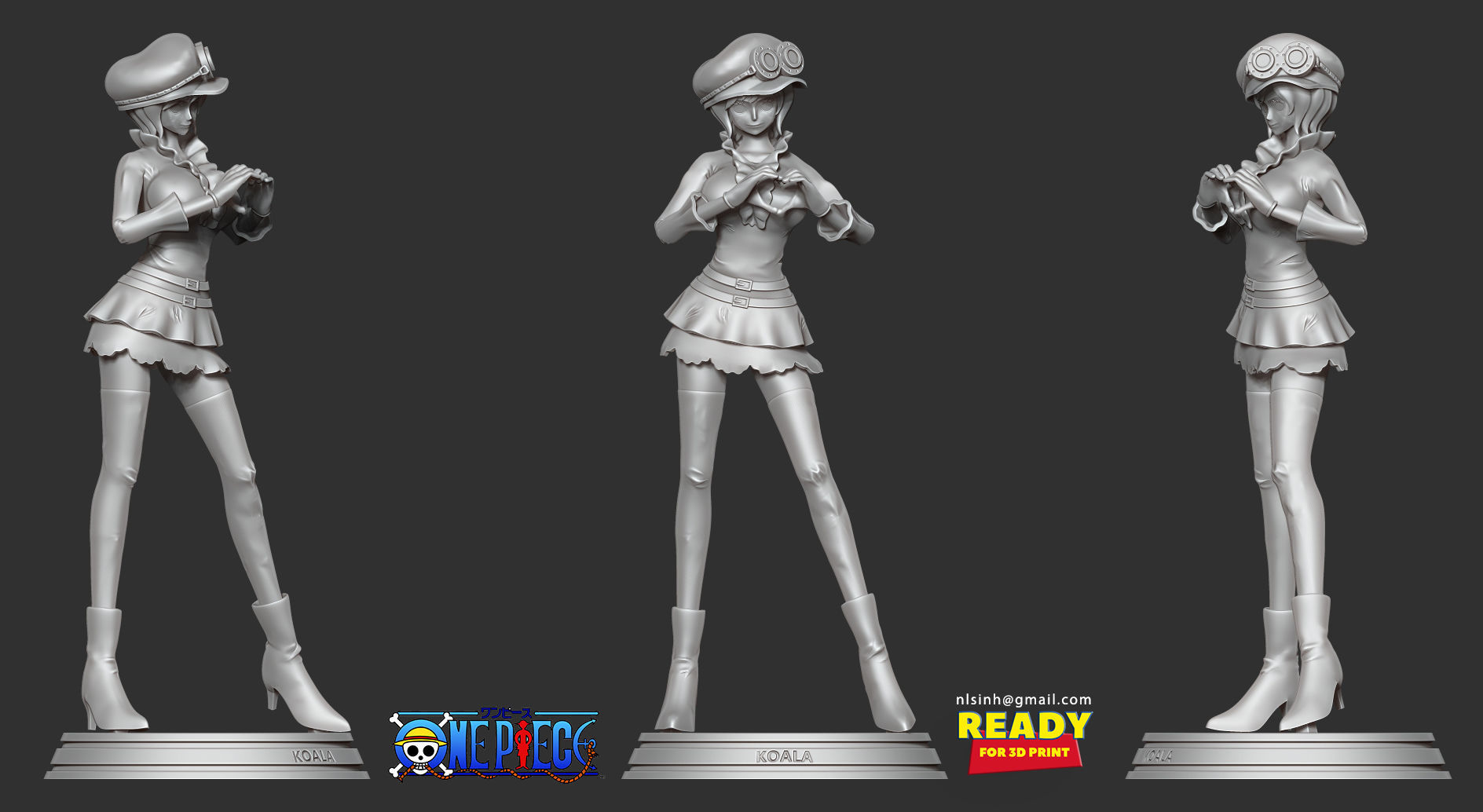 Koala - One Piece Fanart 3D print model_3
