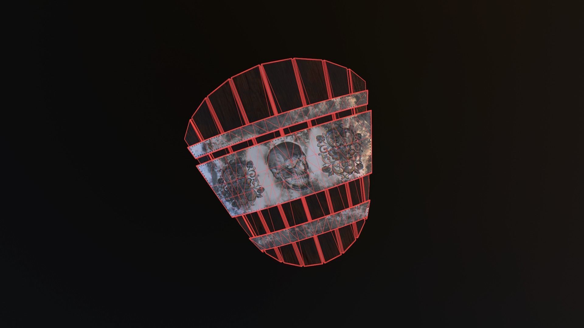 medieval shield Low-poly 3D model_18