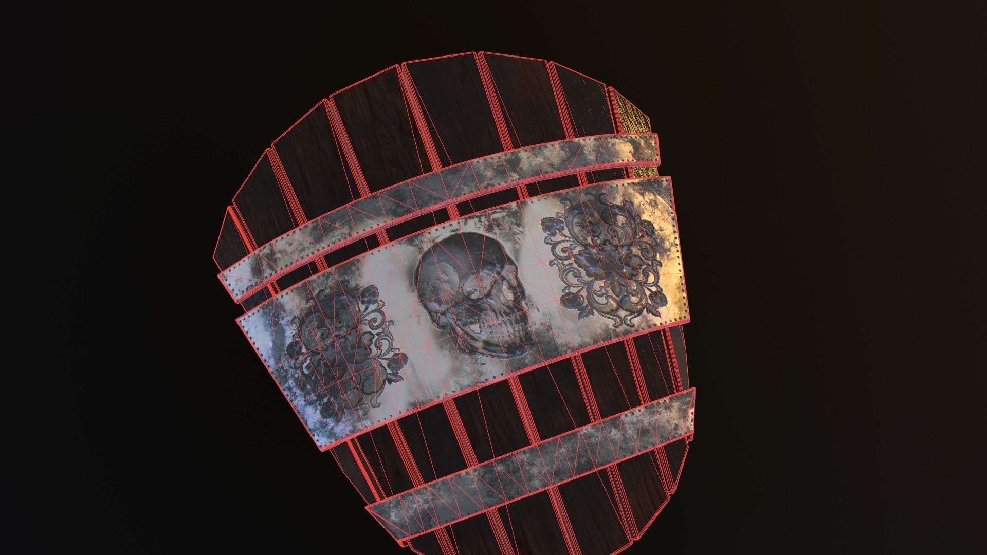 medieval shield Low-poly 3D model_16