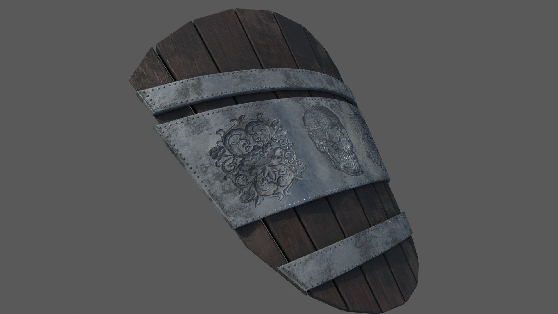medieval shield Low-poly 3D model_6