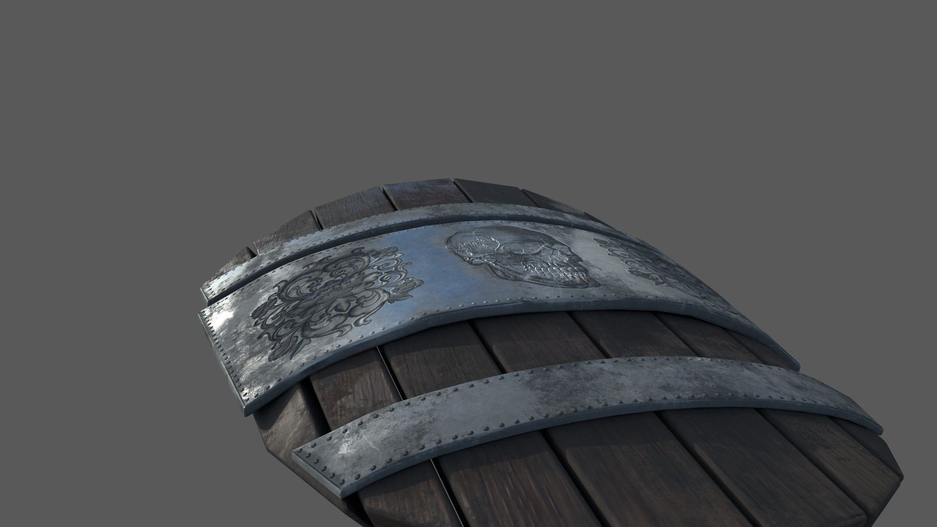 medieval shield Low-poly 3D model_12