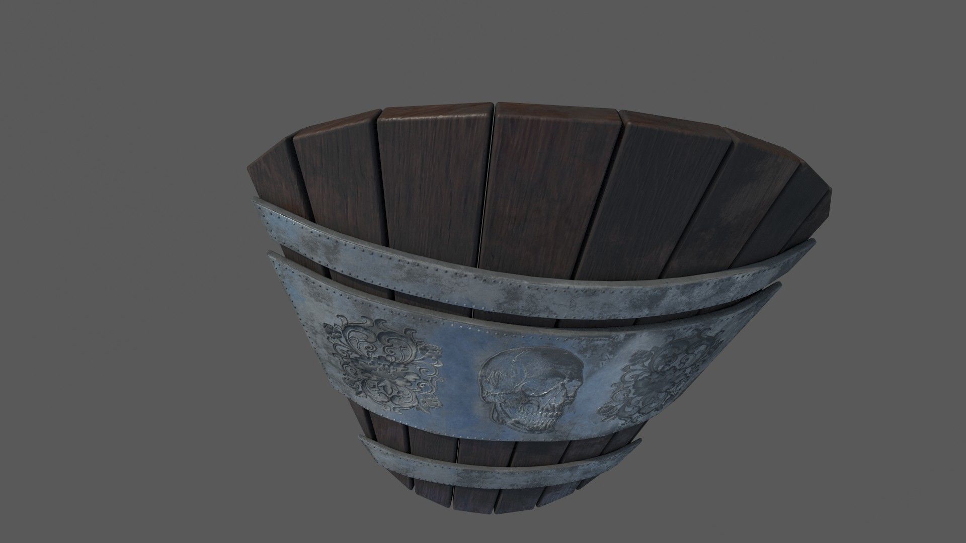 medieval shield Low-poly 3D model_14