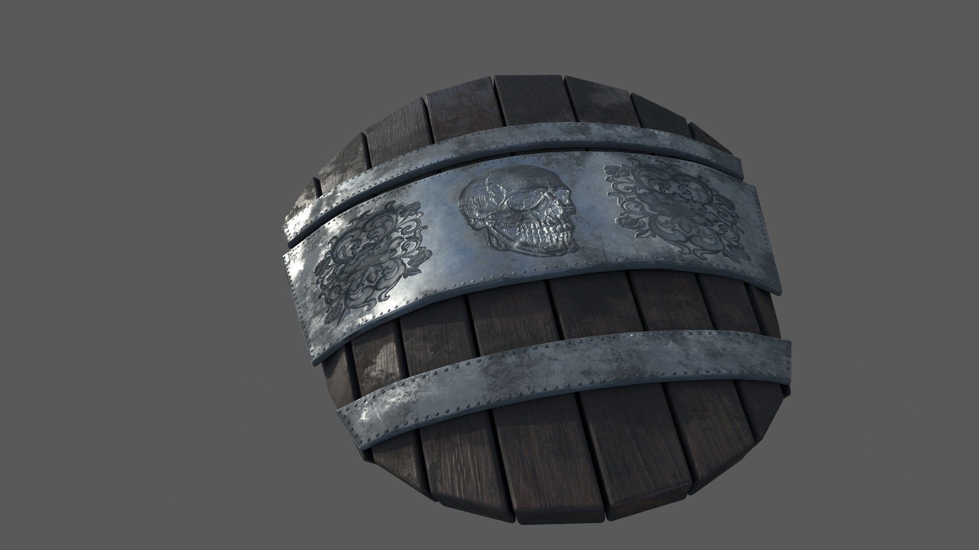 medieval shield Low-poly 3D model_5