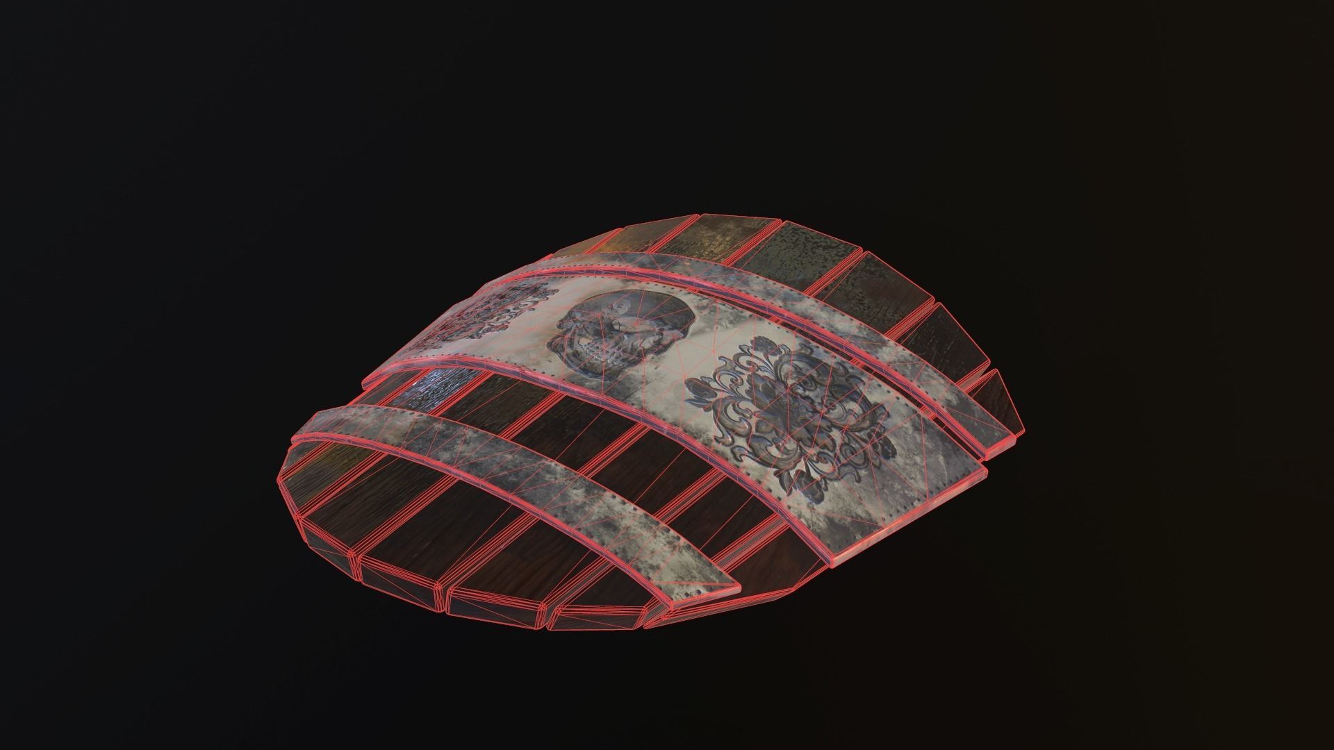 medieval shield Low-poly 3D model_17