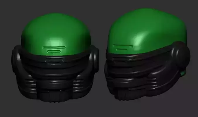 helmet high poly sculpt 3d printable ver 7 3D model