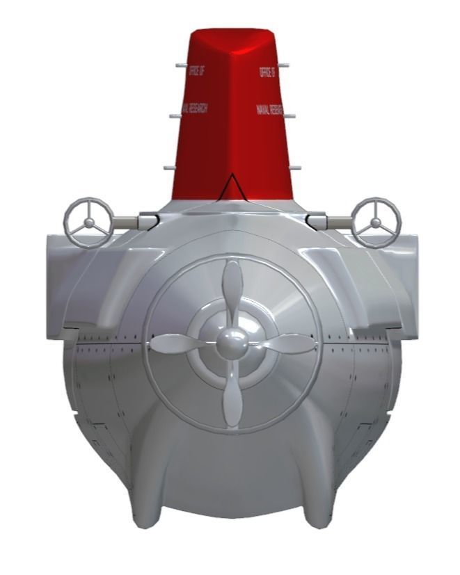 Alvin submarine Low-poly 3D model_17