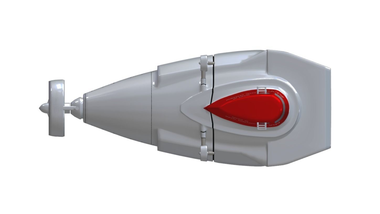 Alvin submarine Low-poly 3D model_13