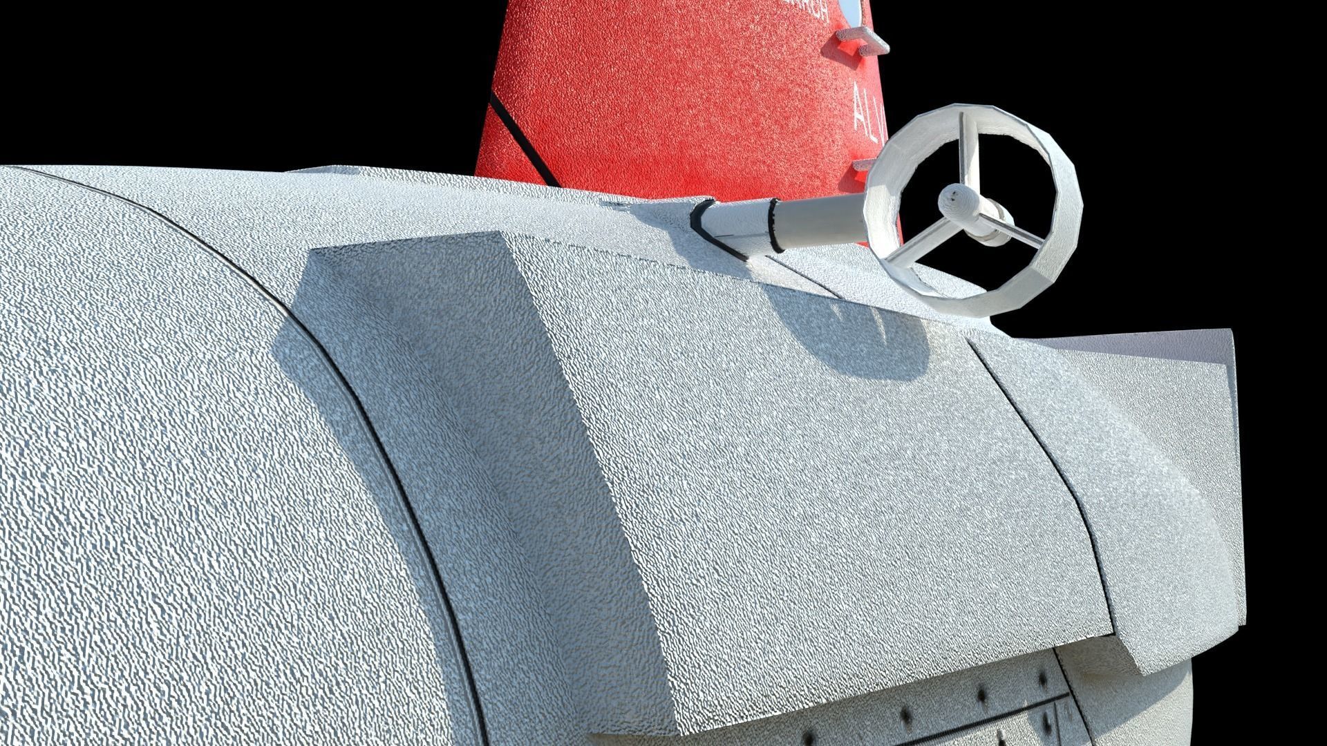 Alvin submarine Low-poly 3D model_9