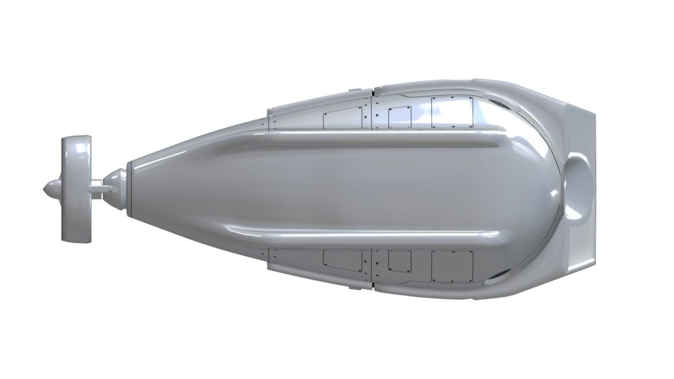 Alvin submarine Low-poly 3D model_15