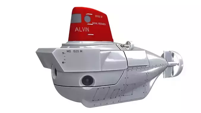 Alvin submarine Low-poly 3D model