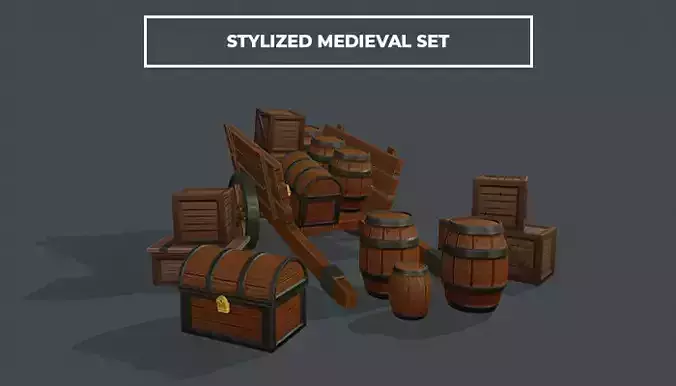 Stylized Medieval Caravan set