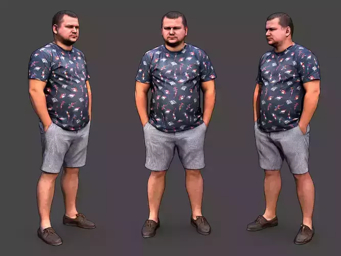 Stylized Man Character 3D model