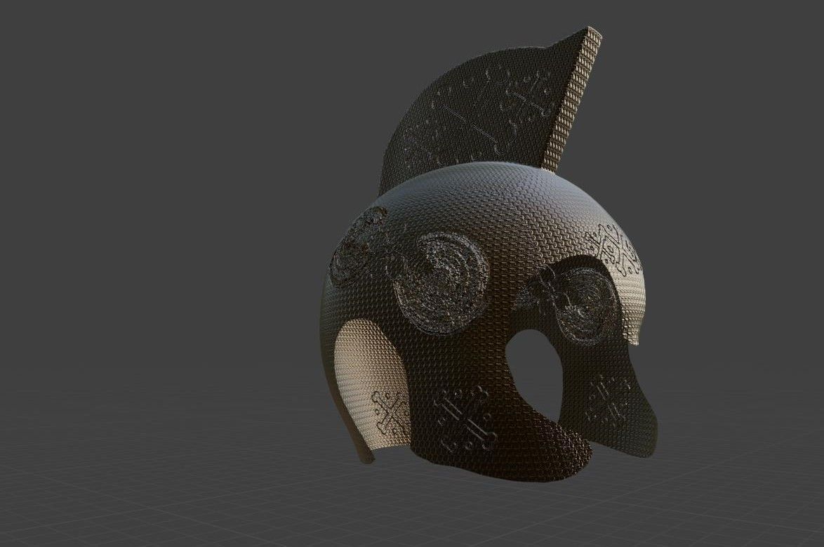 helmet spartan 3D model_2