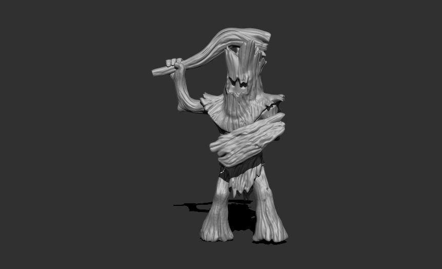 Wood Woad DnD miniature 3D print model_1