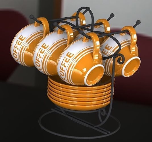 Coffee Cup Set 3D model