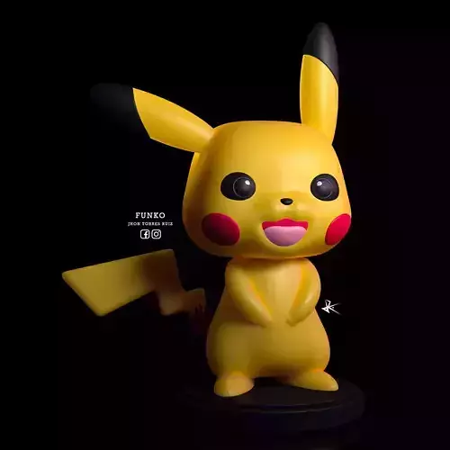 PIKACHU POKEMON FUNKO POP COLECCION 3D print model PIKACHU POKEMON FUNKO POP COLECCION 3D print model