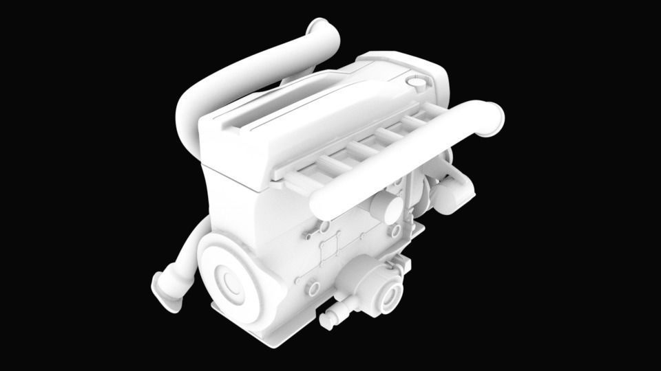 Skyline GTR-R34 Engine STL for 3D printing  3D print model_4