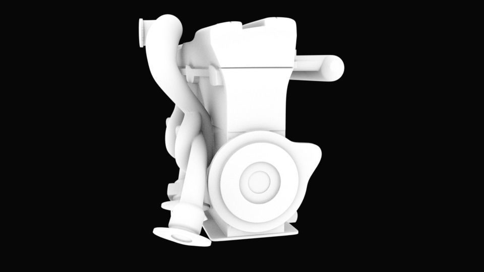 Skyline GTR-R34 Engine STL for 3D printing  3D print model_6