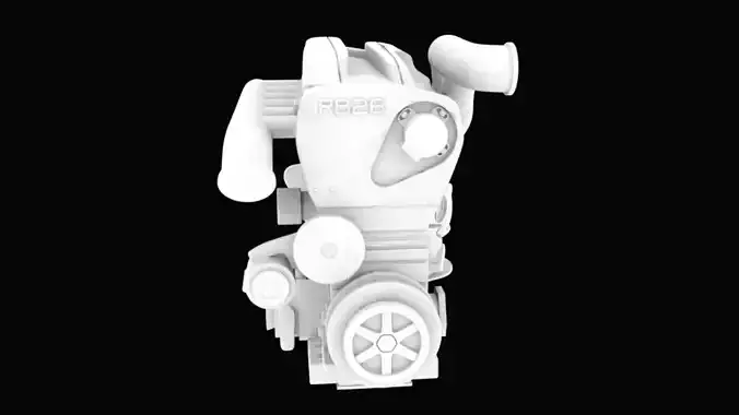 Skyline GTR-R34 Engine STL for 3D printing 