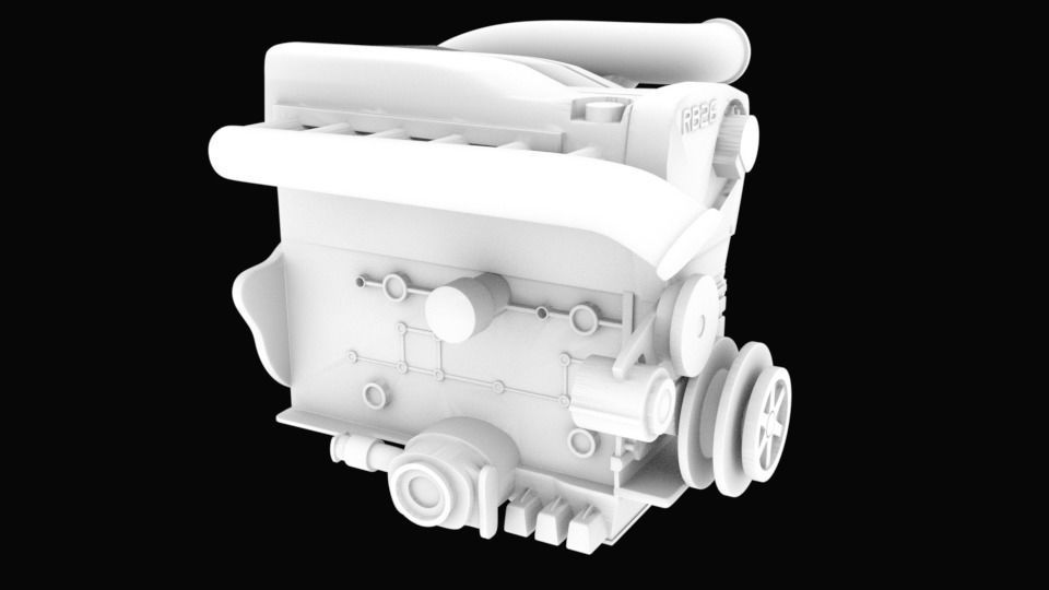 Skyline GTR-R34 Engine STL for 3D printing  3D print model_5