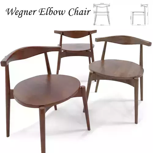 Wegner elbow Chair 3D model