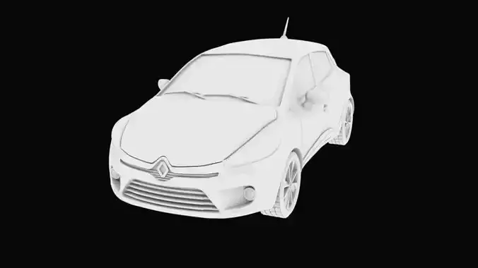Renault Clio 4 with Separated parts STL for 3D printing