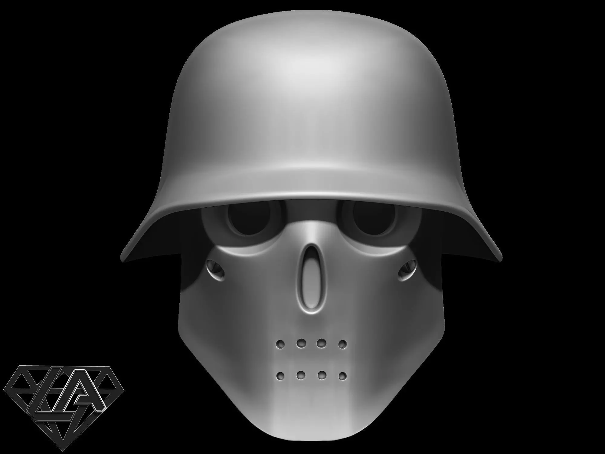 wolfenstein helmet 3D print model_0
