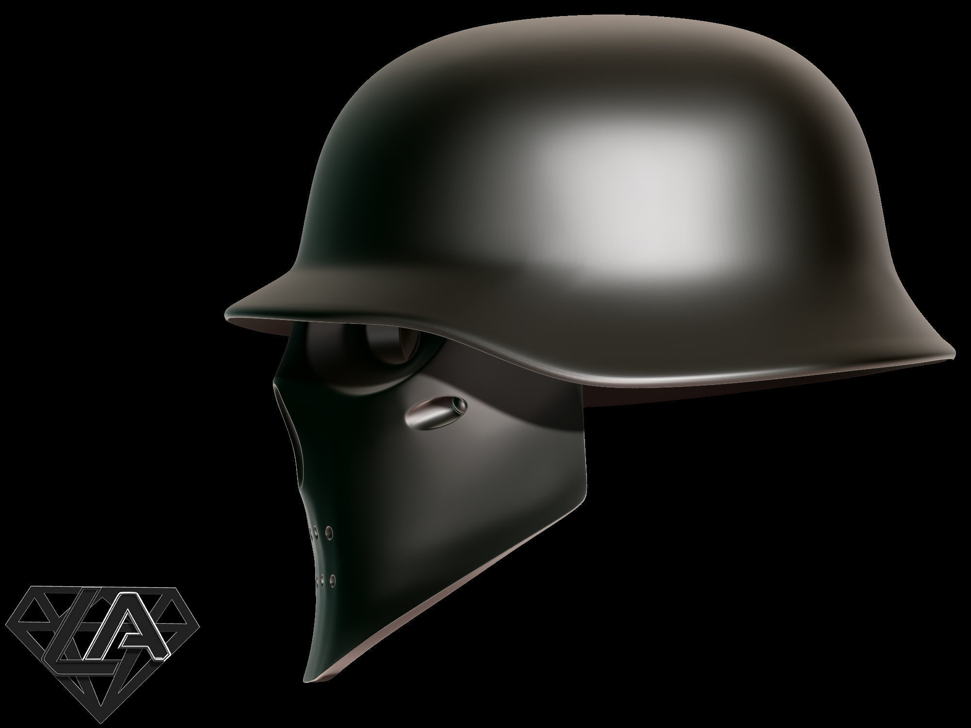 wolfenstein helmet 3D print model_9