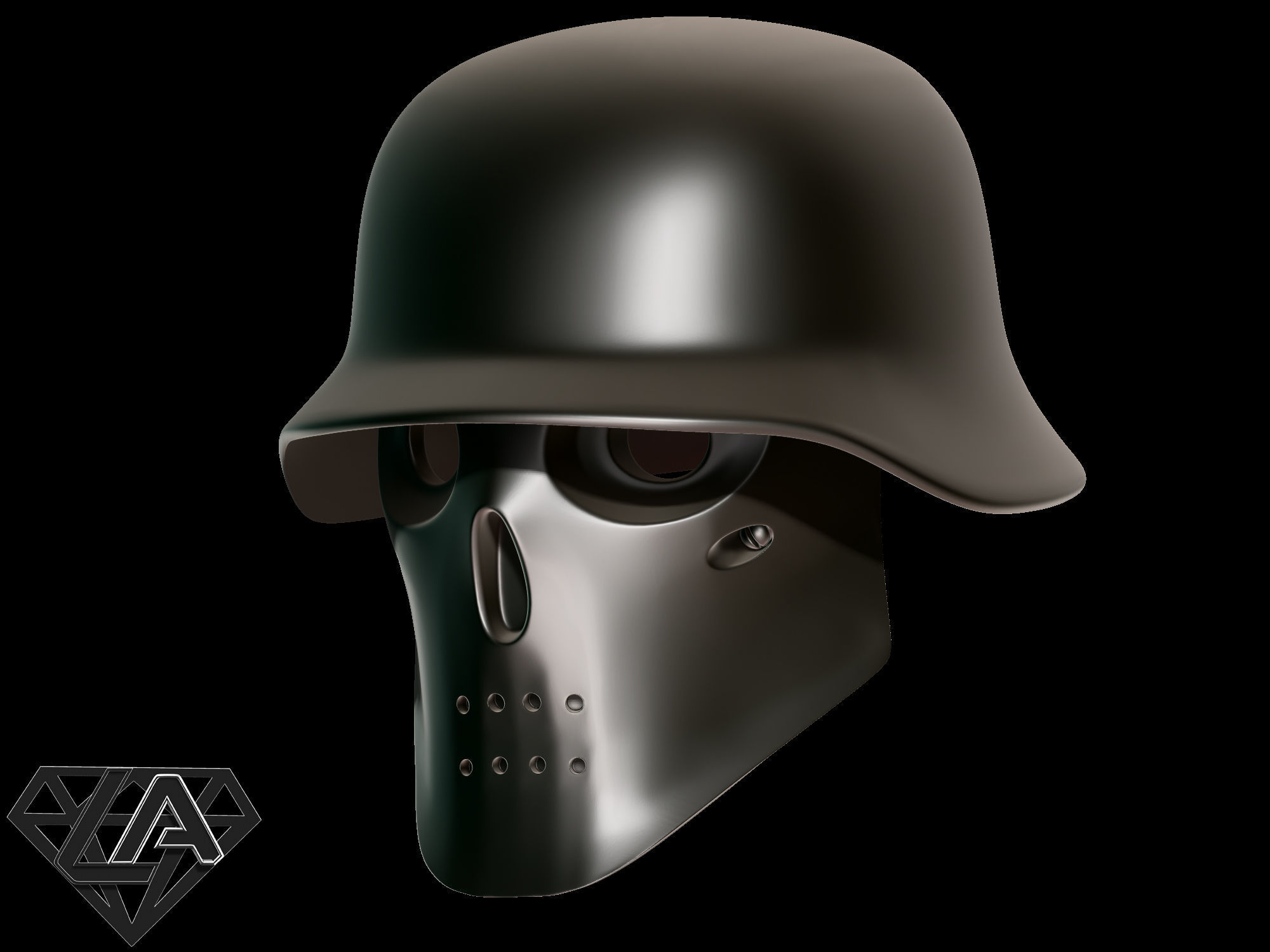 wolfenstein helmet 3D print model_11