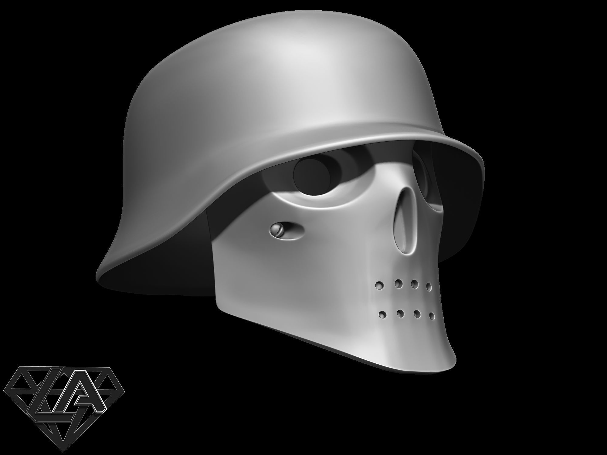 wolfenstein helmet 3D print model_2