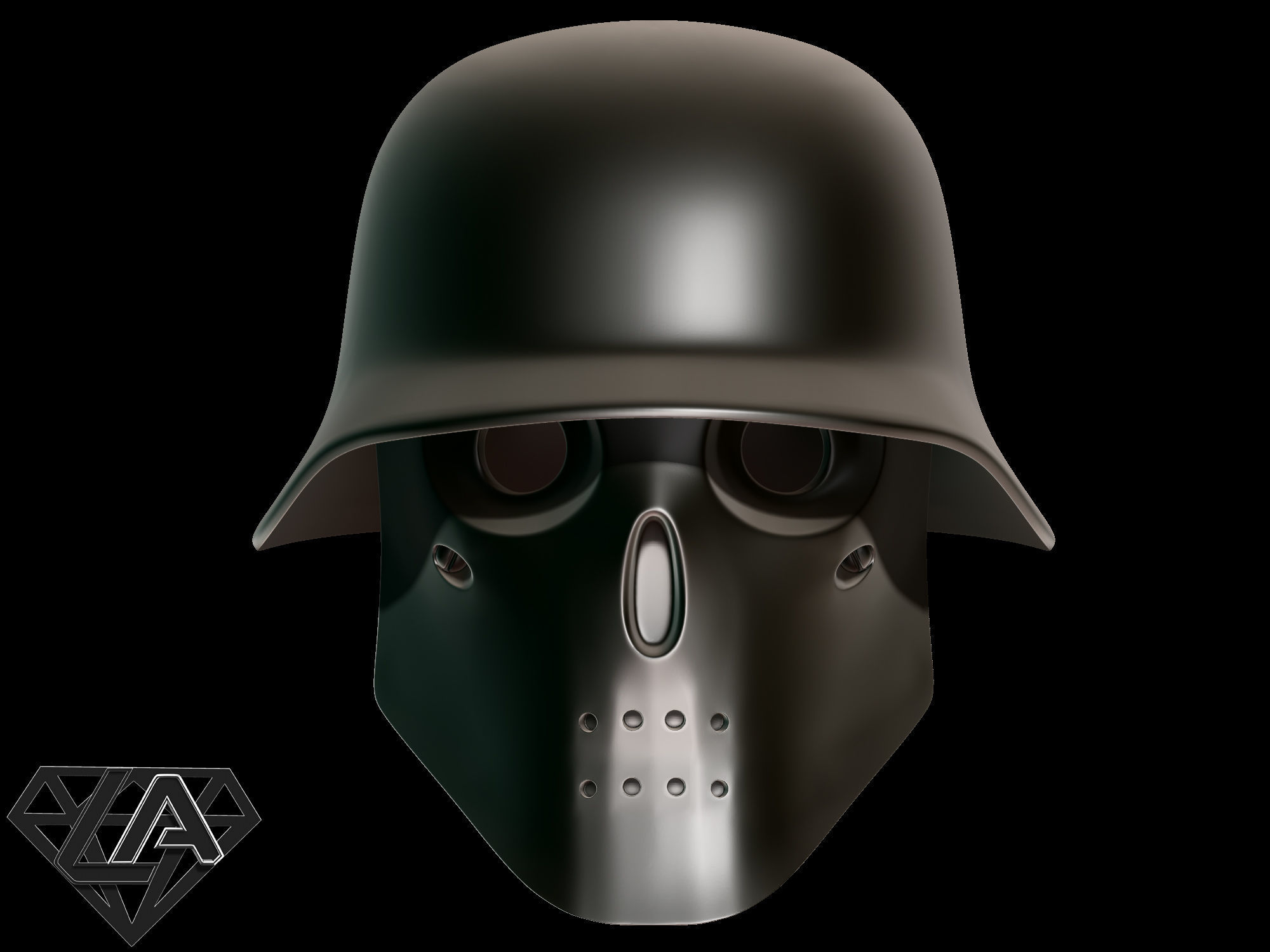 wolfenstein helmet 3D print model_1