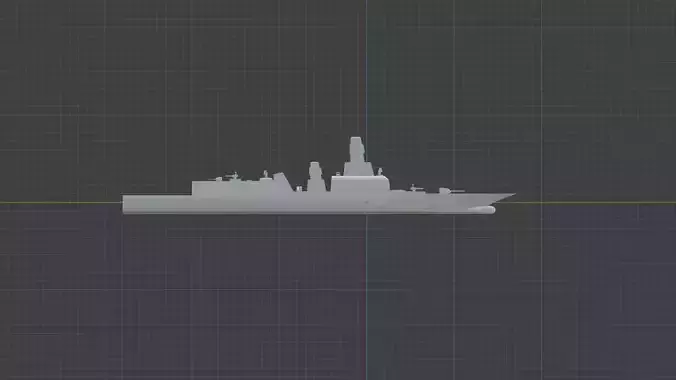 FFG-6000A military ship 3D print model